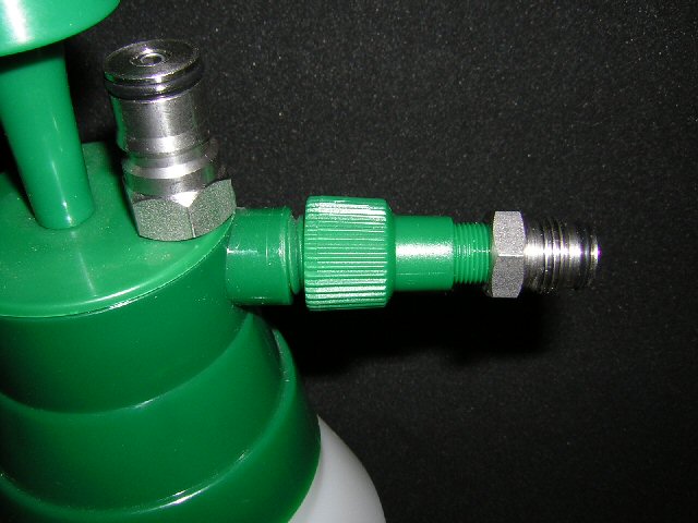 Closeup of sprayer